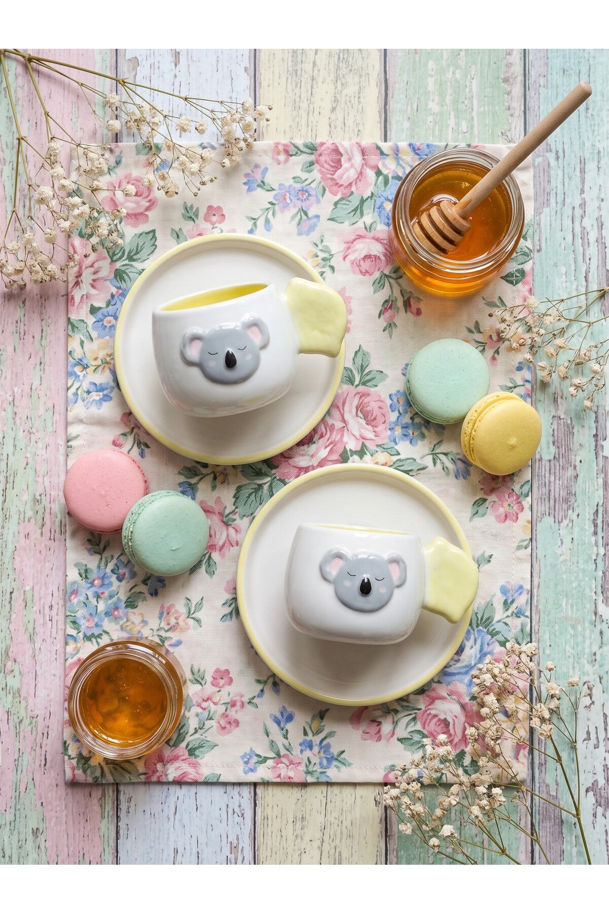 Koala Desenli 2'li Kahve Fincanı 140 ml