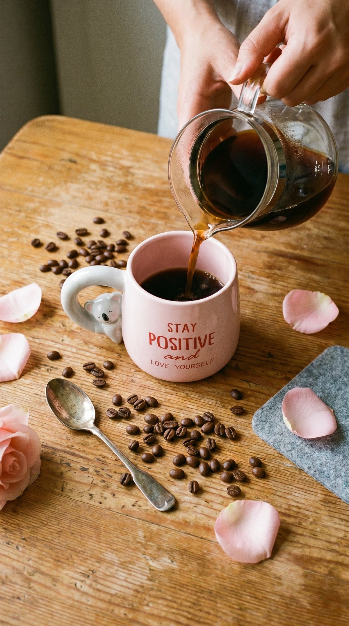 Koala Figürlü Dolomite Kupa Mug, 400 ml
