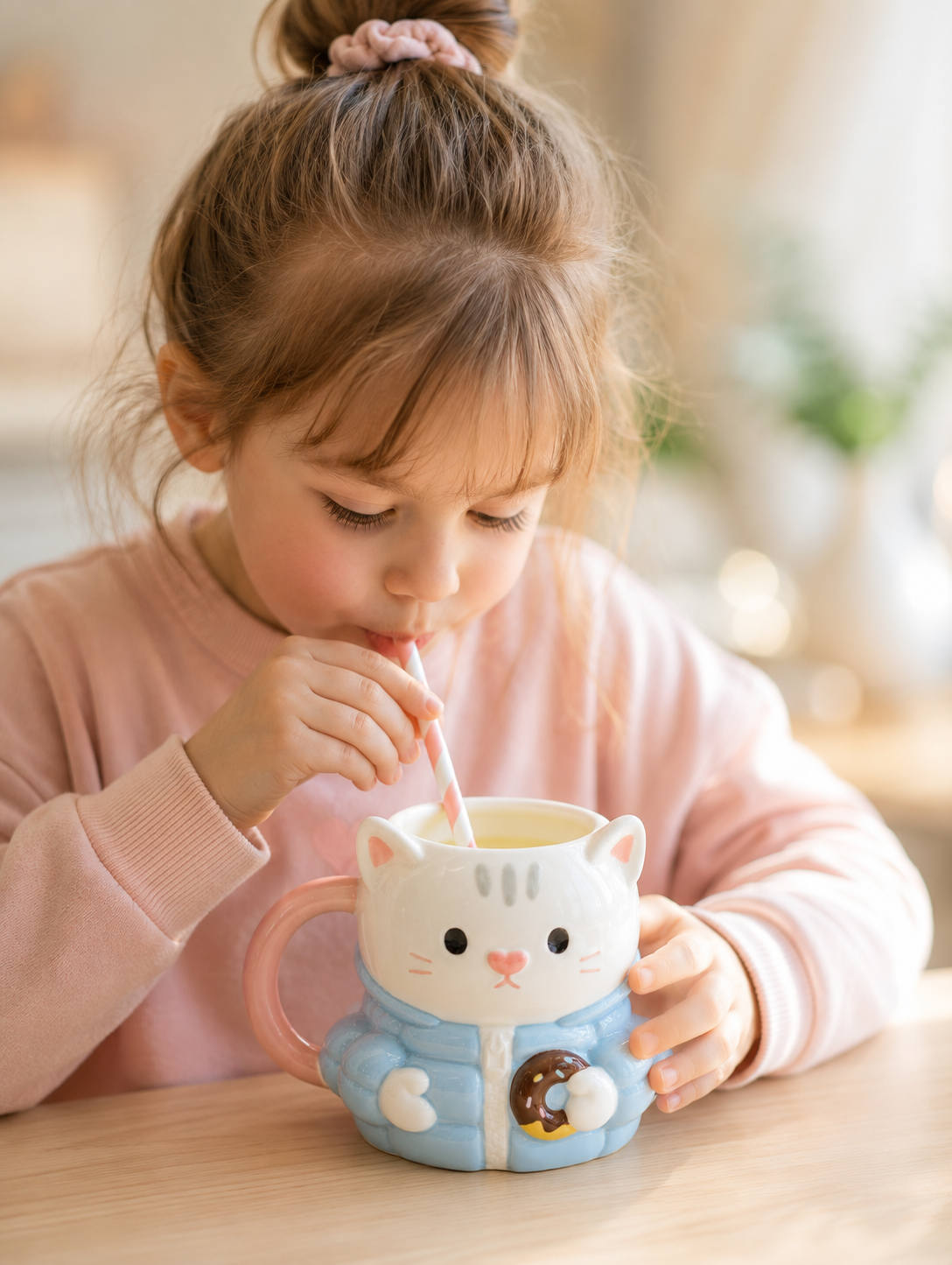 Ceketli Kedi Figürlü Kupa, El Yapımı, Kahve Kupası, Mug, 400 ml