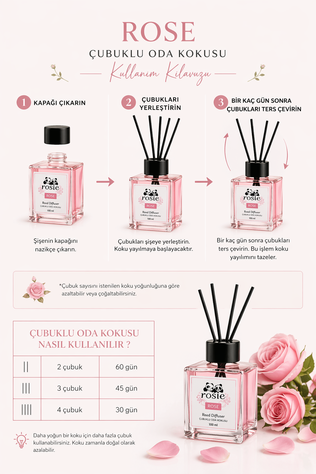 Gül Çubuklu Oda Kokusu 100 ml