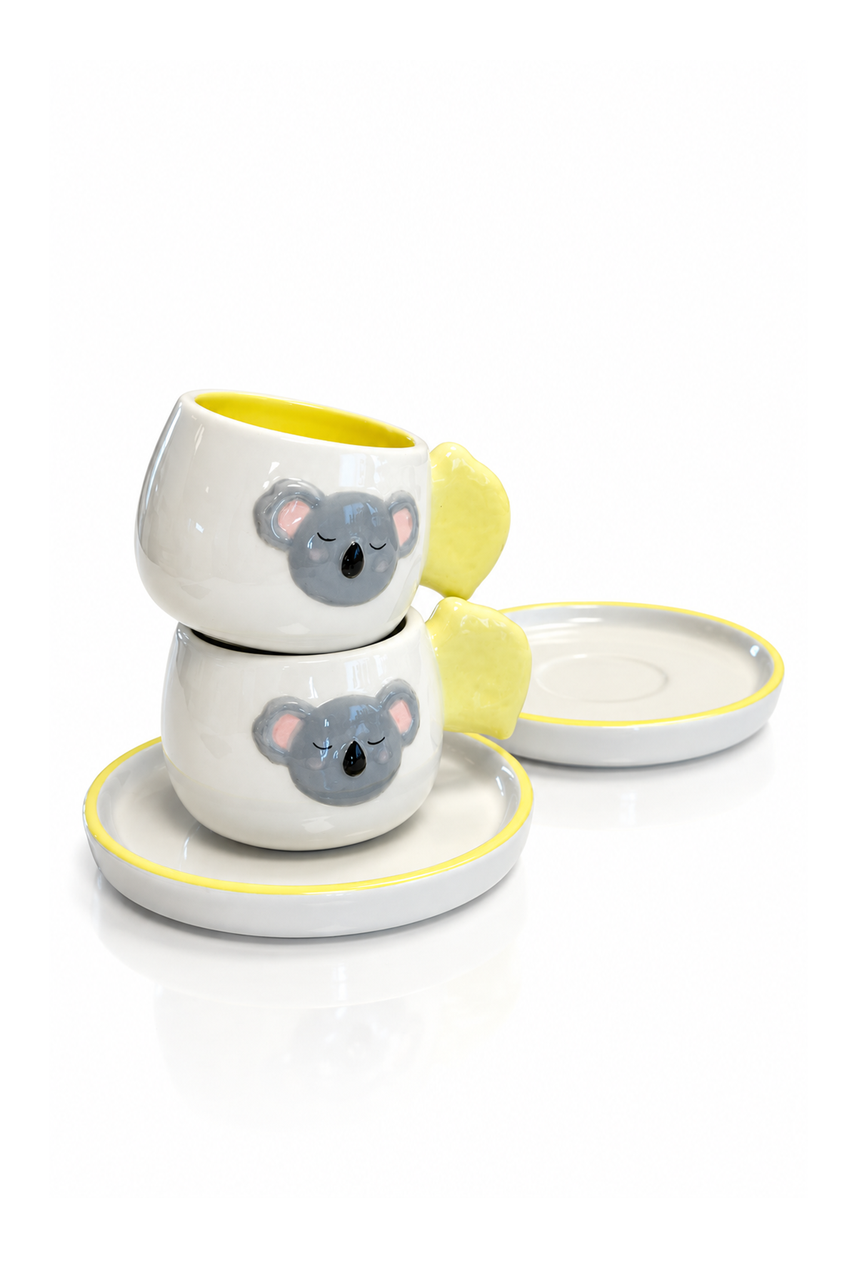 Koala Desenli 2'li Kahve Fincanı 140 ml