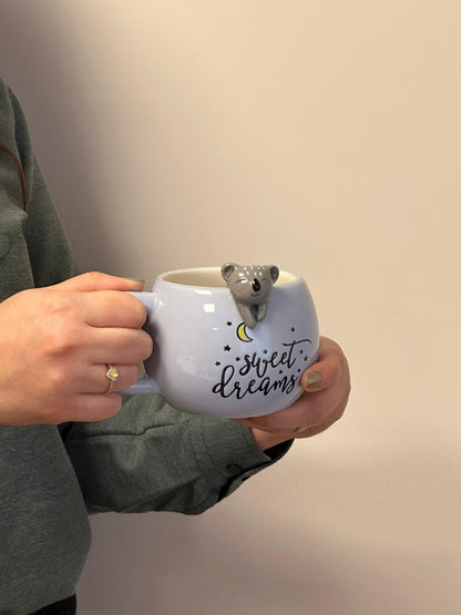 Koala Figürlü 3D Seramik Kupa 350 ml