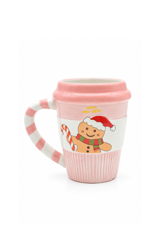 Kurabiye Adam Yılbaşı Hediyesi, Kahve ve Çay Kupası 400 ml
