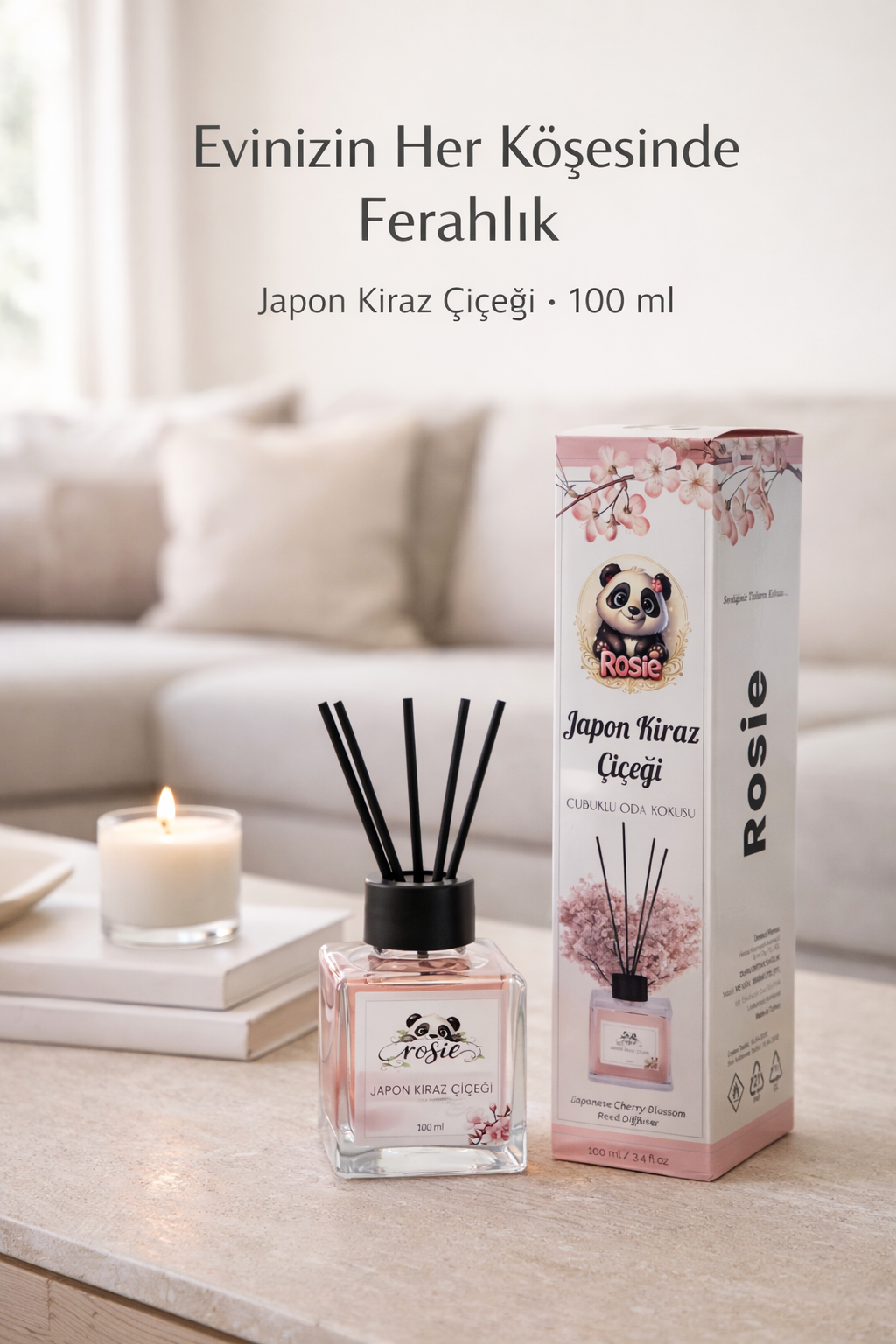 Rosie Japon Kiraz Çiçeği Çubuklu Oda Kokusu 100 ml