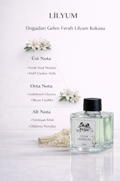Rosie Lilium Ledebourii Çubuklu Oda Kokusu 100 ml – Lilyum Çiçeği Ferahlığı