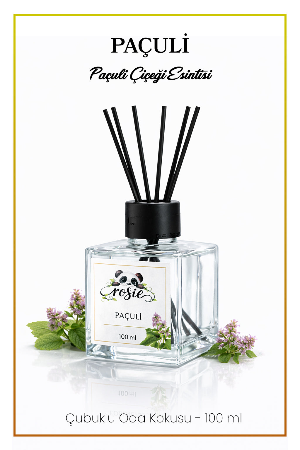 Rosie Paçuli Çubuklu Oda Kokusu 100 ml – Doğanın Derin ve Gizemli Kokusu