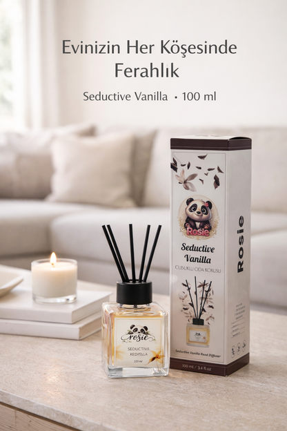 Rosie Seductive Vanilla 100 ml Çubuklu Oda Kokusu – Baştan Çıkarıcı Vanilya Kokusu