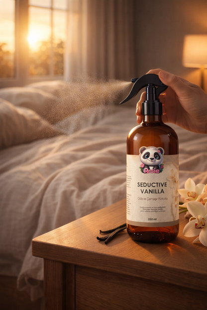 Rosie Seductive Vanilla Oda ve Çamaşır Kokusu Sprey 250 ml –Vanilya Kokulu Kalıcı Ortam ve Kumaş Spreyi