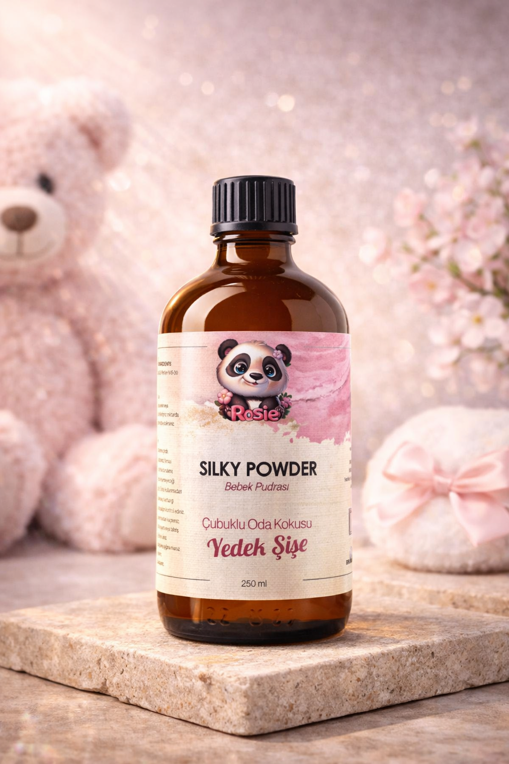Rosie Silky Powder Çubuklu Oda Kokusu Yedek Şişe 250 ml – Pudramsı Ortam Kokusu, Reed Diffuser, Refill